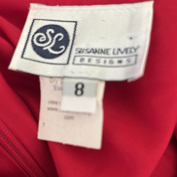 COPY - 100% Silk Susanne Lively Designs Long Dress - Size 8 - Picture 4 of 6